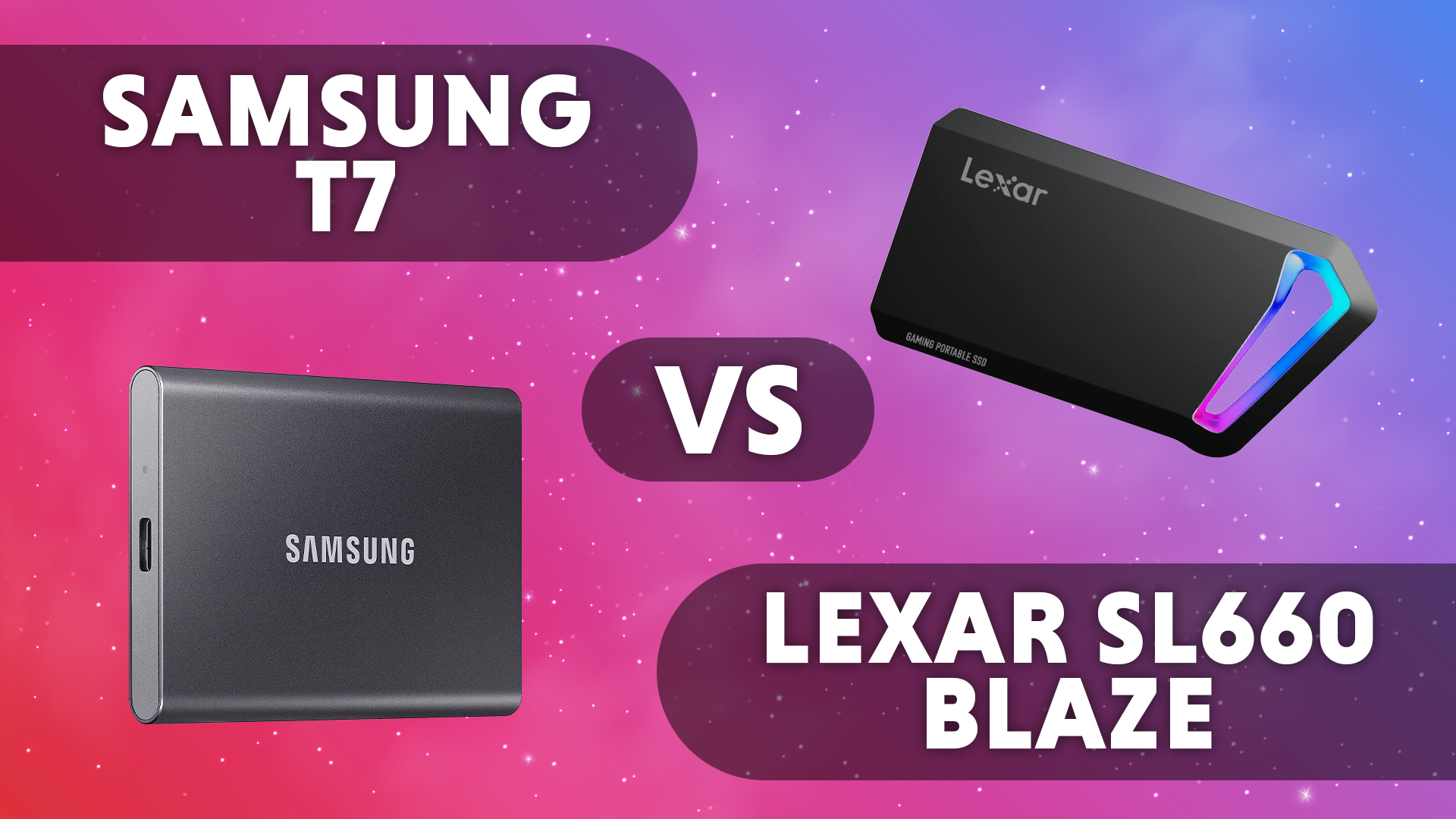 Watch Samsung Portable SSD T7 X Lexar SL660 BLAZE Comparison